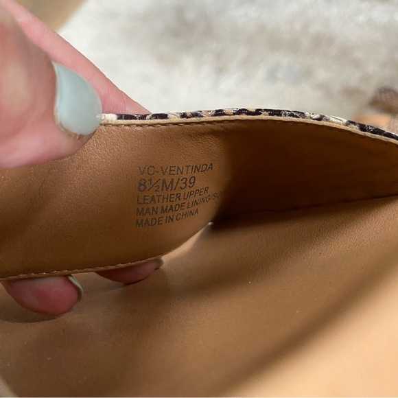 Vince Camuto Ventinda Wedge Platform Snakeskin Sandals Heels Open Toe Leather - Picture 12 of 12